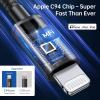 imageApple MFi Certified Syncwire iPhone Car Charger 32W Super Fast Car Phone Charger Cigarette Lighter USB Car Adapter with Buildin 5FT Coiled Lightning Cable for Apple iPhone 14131211XRMax iPad65FT