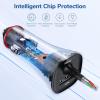 imageApple MFi Certified Syncwire iPhone Car Charger 32W Super Fast Car Phone Charger Cigarette Lighter USB Car Adapter with Buildin 5FT Coiled Lightning Cable for Apple iPhone 14131211XRMax iPad5FT