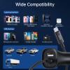 imageApple MFi Certified Syncwire iPhone Car Charger 32W Super Fast Car Phone Charger Cigarette Lighter USB Car Adapter with Buildin 5FT Coiled Lightning Cable for Apple iPhone 14131211XRMax iPad65FT