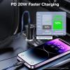 imageApple MFi Certified Syncwire iPhone Car Charger 32W Super Fast Car Phone Charger Cigarette Lighter USB Car Adapter with Buildin 5FT Coiled Lightning Cable for Apple iPhone 14131211XRMax iPad5FT