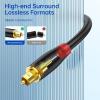 imageOptical Audio Cable 6ft Syncwire Digital Toslink Cable for Soundbar Male to Male Nylon Braided 24K Gold Plated SPDIF Optic Cord for TV Home Theater6 Feet  2M