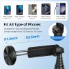 imageSYNCWIRE 55quot Selfie Stick Tripod Allinone Extendable Aluminum Phone Tripod with Rechargeable Bluetooth Remote Compatible with iPhone and More 477 inch SmartphonesBlack