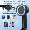 imageSYNCWIRE 64 Magnetic Selfie Stick Tripod Compatible with Magsafe Extendable Phone Tripod with Bluetooth Remote for iPhone and Android Smartphones