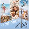 imageSYNCWIRE 64 Magnetic Selfie Stick Tripod Compatible with Magsafe Extendable Phone Tripod with Bluetooth Remote for iPhone and Android Smartphones