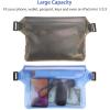 imageSYNCWIRE Waterproof Pouch Bag with Adjustable Waist Strap 2 Pack  IP68 Waterproof Waist Bag Screen Touchable Dry Bag with Adjustable Belt for Beach Swimming Boating Fishing Hiking etcBlue and black
