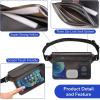 imageSYNCWIRE Waterproof Pouch Bag with Adjustable Waist Strap 2 Pack  IP68 Waterproof Waist Bag Screen Touchable Dry Bag with Adjustable Belt for Beach Swimming Boating Fishing Hiking etcBlackWhite