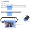 imageSYNCWIRE Waterproof Pouch Bag with Adjustable Waist Strap 2 Pack  IP68 Waterproof Waist Bag Screen Touchable Dry Bag with Adjustable Belt for Beach Swimming Boating Fishing Hiking etcBlue and black
