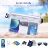 imageSYNCWIRE Waterproof Pouch Bag with Adjustable Waist Strap 2 Pack  IP68 Waterproof Waist Bag Screen Touchable Dry Bag with Adjustable Belt for Beach Swimming Boating Fishing Hiking etcBlackWhite