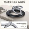imageSYNCWIRE for MagSafe Ring Holder Magnetic Phone Ring Holder Magnet Cell Phone Grip Finger Ring Kickstand Compatible with iPhone 16 15 14 13 12 Pro Max fits MagSafe AccessoriesBlack