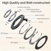 imageSYNCWIRE for MagSafe Ring Holder Magnetic Phone Ring Holder Magnet Cell Phone Grip Finger Ring Kickstand Compatible with iPhone 16 15 14 13 12 Pro Max fits MagSafe AccessoriesBlack
