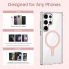 imageSYNCWIRE for MagSafe Sticker 3 Pack Compatible with MagSafe Ring Metal Ring Support Wireless Charging Magnetic Ring for Phone Case Universal for iPhone Galaxy All Standard Cases2 Pink1 White