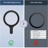 imageSYNCWIRE for MagSafe Sticker 3 Pack Compatible with MagSafe Ring Metal Ring Support Wireless Charging Magnetic Ring for Phone Case Universal for iPhone Galaxy All Standard Cases2 Silver1 Black