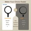 imageSYNCWIRE for MagSafe Sticker 3 Pack Compatible with MagSafe Ring Metal Ring Support Wireless Charging Magnetic Ring for Phone Case Universal for iPhone Galaxy All Standard Cases2 Black1 White