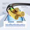 imageSyncwire 35mm Nylon Braided Aux Cable 33ft1mHiFi Sound Audio Auxiliary Input Adapter Male to Male Cord for Headphones Car Home Stereos Speaker iPhone iPad iPod Echo ampamp More  BlackGold Brown