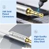 imageSyncwire 35mm Nylon Braided Aux Cable 33ft1mHiFi Sound Audio Auxiliary Input Adapter Male to Male Cord for Headphones Car Home Stereos Speaker iPhone iPad iPod Echo ampamp More  BlackSilver