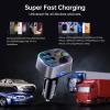 imageSyncwire Bluetooth 54 FM Transmitter Car Adapter 48W PD 36W ampamp 12W Light Switch HiFi Bass Sound Fast Charging Wireless Radio Music Adapter LED Display HandsFree Calling Support USB DriveSilver