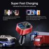 imageSyncwire Bluetooth 54 FM Transmitter Car Adapter 48W PD 36W ampamp 12W Light Switch HiFi Bass Sound Fast Charging Wireless Radio Music Adapter LED Display HandsFree Calling Support USB DriveRed