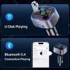 imageSyncwire Bluetooth 54 FM Transmitter Car Adapter 48W PD 36W ampamp 12W Light Switch HiFi Bass Sound Fast Charging Wireless Radio Music Adapter LED Display HandsFree Calling Support USB DriveDark Blue