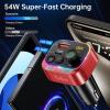 imageSyncwire Bluetooth 54 FM Transmitter Car Adapter 54W PD 36W ampamp 18W Stronger Dual Mics Light Switch HiFi Bass Sound Fast Charging Wireless Radio Receiver HandsFree Calling LED DisplayRed