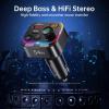 imageSyncwire Bluetooth 54 FM Transmitter Car Adapter 54W PD 36W ampamp 18W Stronger Dual Mics Light Switch HiFi Bass Sound Fast Charging Wireless Radio Receiver HandsFree Calling LED DisplayBlack