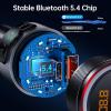 imageSyncwire Bluetooth 54 FM Transmitter for Car 38W PDampampQC30 Dual USB Charging Bluetooth Car Adapter Microphone ampamp Bass Sound MP3 Music Player FM Kit with HandsFree CallingBlack