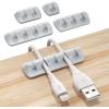 imageSyncwire Cable Clips 5 Pack Gray Cord Organizer Cable Management Self Adhesive Cable Holder for Organizing Cable Cords Ideal for Home Office Cubicle Car Nightstand Desk AccessoriesGray