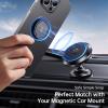 imageSyncwire Cell Phone Ring Holder Stand 360 Degree Rotation Finger Ring Kickstand Polished Metal Phone Grip for Magnetic Car Mount Compatible iPhone 15 14 13 12 11 SamsungPixelSmartphone AccessoriesBlack
