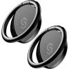 imageSyncwire Cell Phone Ring Holder Stand 360 Degree Rotation Finger Ring Kickstand Polished Metal Phone Grip for Magnetic Car Mount Compatible iPhone 15 14 13 12 11 SamsungPixelSmartphone AccessoriesBlack