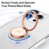 imageSyncwire Cell Phone Ring Holder Stand 360 Degree Rotation Universal Finger Ring Kickstand with Polished Metal Phone Grip for Magnetic Car Mount Compatible with iPhone Samsung LG Sony  GrayRose Gold