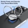 imageSyncwire Cell Phone Ring Holder Stand 360 Degree Rotation Universal Finger Ring Kickstand with Polished Metal Phone Grip for Magnetic Car Mount Compatible with iPhone Samsung LG Sony  GraySilver
