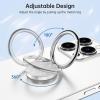 imageSyncwire Cell Phone Ring Holder Stand 360 Degree Rotation Universal Finger Ring Kickstand with Polished Metal Phone Grip for Magnetic Car Mount Compatible with iPhone Samsung LG Sony  GrayGlitter Silver