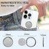 imageSyncwire Cell Phone Ring Holder Stand 360 Degree Rotation Universal Finger Ring Kickstand with Polished Metal Phone Grip for Magnetic Car Mount Compatible with iPhone Samsung LG Sony  GrayGlitter Silver