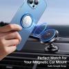 imageSyncwire Cell Phone Ring Holder Stand 360 Degree Rotation Universal Finger Ring Kickstand with Polished Metal Phone Grip for Magnetic Car Mount Compatible with iPhone Samsung LG Sony  GrayBlue