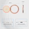 imageSyncwire Cell Phone Ring Holder Stand 360 Degree Rotation Universal Finger Ring Kickstand with Polished Metal Phone Grip for Magnetic Car Mount Compatible with iPhone Samsung LG Sony  GrayRose Gold