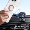 imageSyncwire Cell Phone Ring Holder Stand 360 Degree Rotation Universal Finger Ring Kickstand with Polished Metal Phone Grip for Magnetic Car Mount Compatible with iPhone Samsung LG Sony  GrayRose Gold
