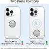 imageSyncwire Cell Phone Ring Holder Stand 360 Degree Rotation Universal Finger Ring Kickstand with Polished Metal Phone Grip for Magnetic Car Mount Compatible with iPhone Samsung LG Sony  GrayGlitter Silver