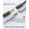 imageSyncwire Headphone Extension Cable  6FT HiFi SoundGold Plated JackTRS NylonBraided 35mm Male to Female Audio Extension Cord Compatible with iPhone iPad Smartphone Tablets Media Players6 feet