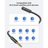 imageSyncwire Headphone Extension Cable  6FT HiFi SoundGold Plated JackTRS NylonBraided 35mm Male to Female Audio Extension Cord Compatible with iPhone iPad Smartphone Tablets Media Players6 feet