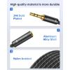 imageSyncwire Headphone Extension Cable  6FT HiFi SoundGold Plated JackTRS NylonBraided 35mm Male to Female Audio Extension Cord Compatible with iPhone iPad Smartphone Tablets Media Players6 feet