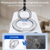 imageSyncwire Magnetic Phone Grip for MagSafe Magnetic Sparkle Phone Ring Holder Rotatable Kickstand Cell Phone Stand Removable MagSafe Accessories for iPhone 15 Pro Max 14 13 12Android Rose GoldGlitter Silver