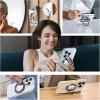 imageSyncwire Magnetic Phone Grip for MagSafe Magnetic Sparkle Phone Ring Holder Rotatable Kickstand Cell Phone Stand Removable MagSafe Accessories for iPhone 15 Pro Max 14 13 12Android Rose GoldBlack Diamond
