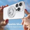 imageSyncwire Magnetic Phone Grip for MagSafe Magnetic Sparkle Phone Ring Holder Rotatable Kickstand Cell Phone Stand Removable MagSafe Accessories for iPhone 15 Pro Max 14 13 12Android Rose GoldGlitter Silver