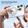 imageSyncwire Magnetic Phone Grip for MagSafe Magnetic Sparkle Phone Ring Holder Rotatable Kickstand Cell Phone Stand Removable MagSafe Accessories for iPhone 15 Pro Max 14 13 12Android Rose GoldPearly Luster
