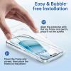 imageSyncwire Screen Protector for iPhone 14 Pro61 inch 3 Pack 10X Military Grade Protection Tempered Glass Easy Installation Frame Full Coverage HD Clear Bubble FreeiPhone 16  15