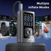 imageSyncwire Tire Inflator Portable Air Compressor  150PSI 2X Faster Inflation Smart Air Pump for Car Tires ExtraLarge LCD with Digital Pressure Gauge Auto ShutOff for Car Motorcycle Bike ampamp BallsSilver