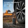 imageSyncwire Tire Inflator Portable Air Compressor  150PSI 2X Faster Inflation Smart Air Pump for Car Tires ExtraLarge LCD with Digital Pressure Gauge Auto ShutOff for Car Motorcycle Bike ampamp BallsBlack
