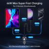 imageSyncwire USB C Car Charger with Battery Leakage Prevention 66W Super Fast Car Adapter with PD ampamp QC 30 Built in 6FT Type C Coiled Cable for iPhone 1615 Series Samsung GalaxyGoogle PixeliPad Pro