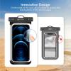 imageSyncwire Waterproof Mobile Phone Case Pack of 2 Underwater Mobile Phone Case 7 Inch Waterproof Mobile Phone Case with Side Buttons Seamless Design for iPhone 14 13 12 11 Pro XS Max Mini SE XR X 8Transparent