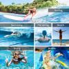 imageSyncwire Waterproof Mobile Phone Case Pack of 2 Underwater Mobile Phone Case 7 Inch Waterproof Mobile Phone Case with Side Buttons Seamless Design for iPhone 14 13 12 11 Pro XS Max Mini SE XR X 8Transparent  Black