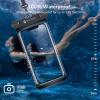 imageSyncwire Waterproof Mobile Phone Case Pack of 2 Underwater Mobile Phone Case 7 Inch Waterproof Mobile Phone Case with Side Buttons Seamless Design for iPhone 14 13 12 11 Pro XS Max Mini SE XR X 8Transparent